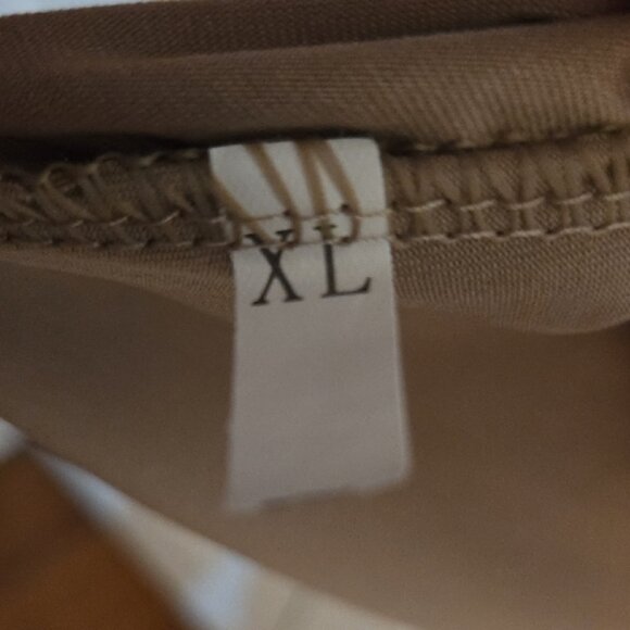 Women's Tan Lace-Up Top - Picture 2 of 4